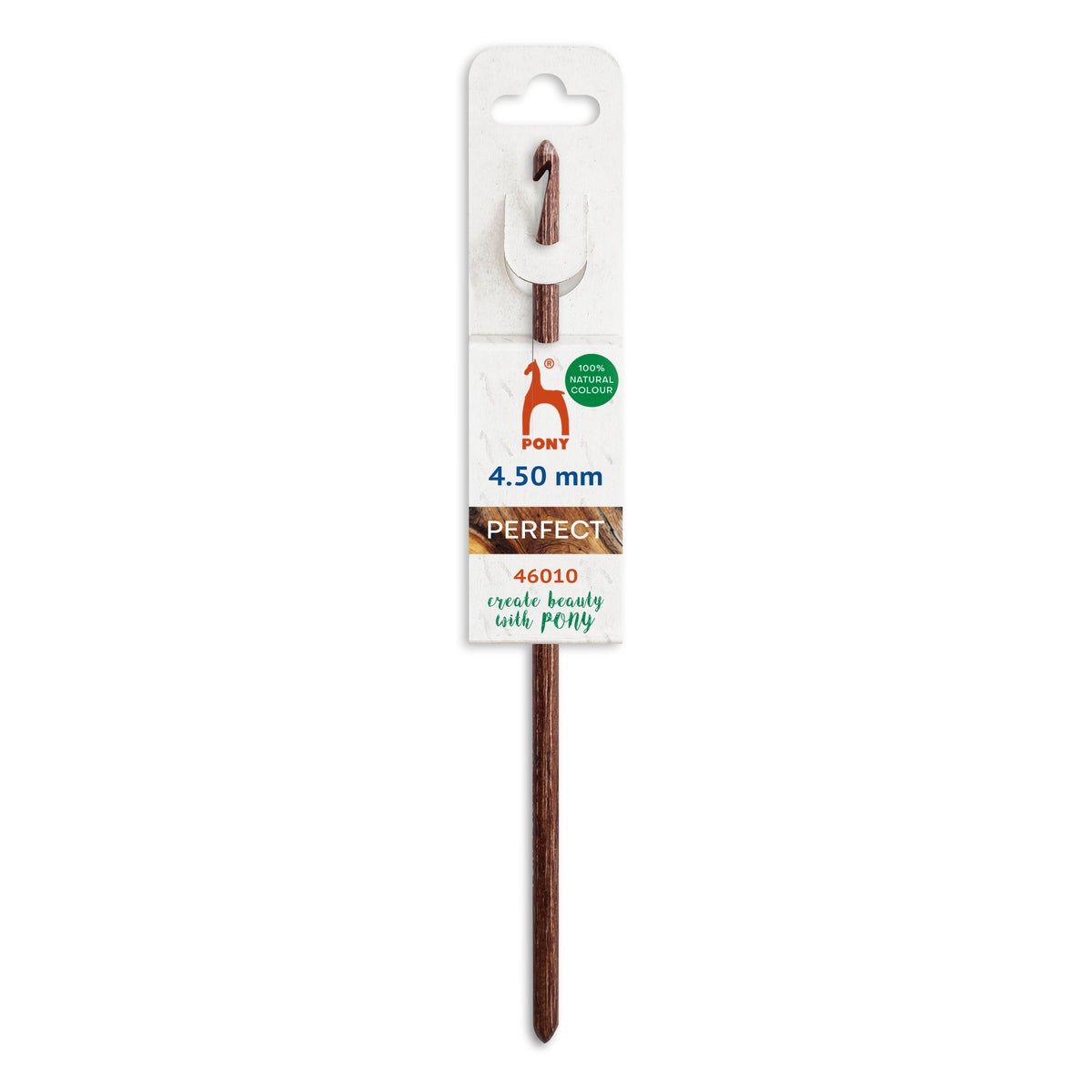 Pony Perfect 4.5mm multi-tone wooden crochet hook