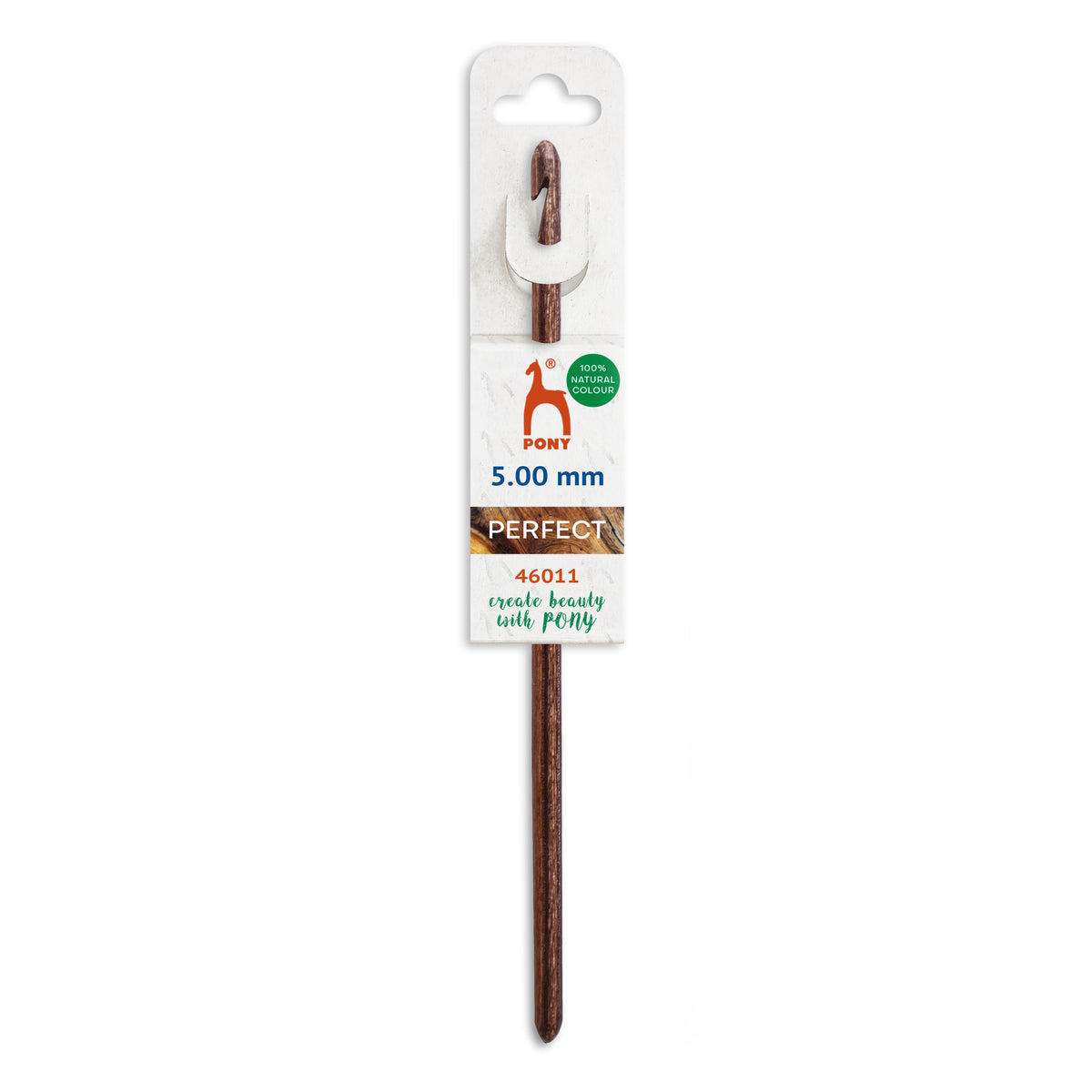Pony Perfect 5mm multi-tone wooden crochet hook