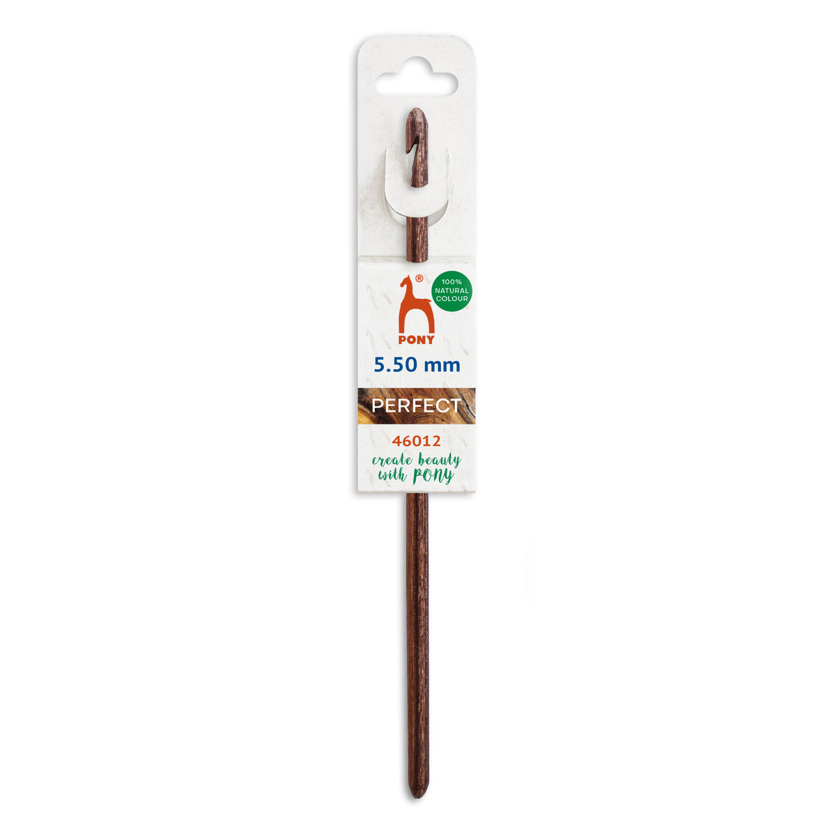 Pony Perfect 5.5mm multi-tone wooden crochet hook