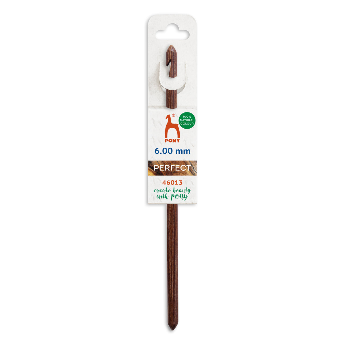 Pony Perfect 6mm multi-tone wooden crochet hook