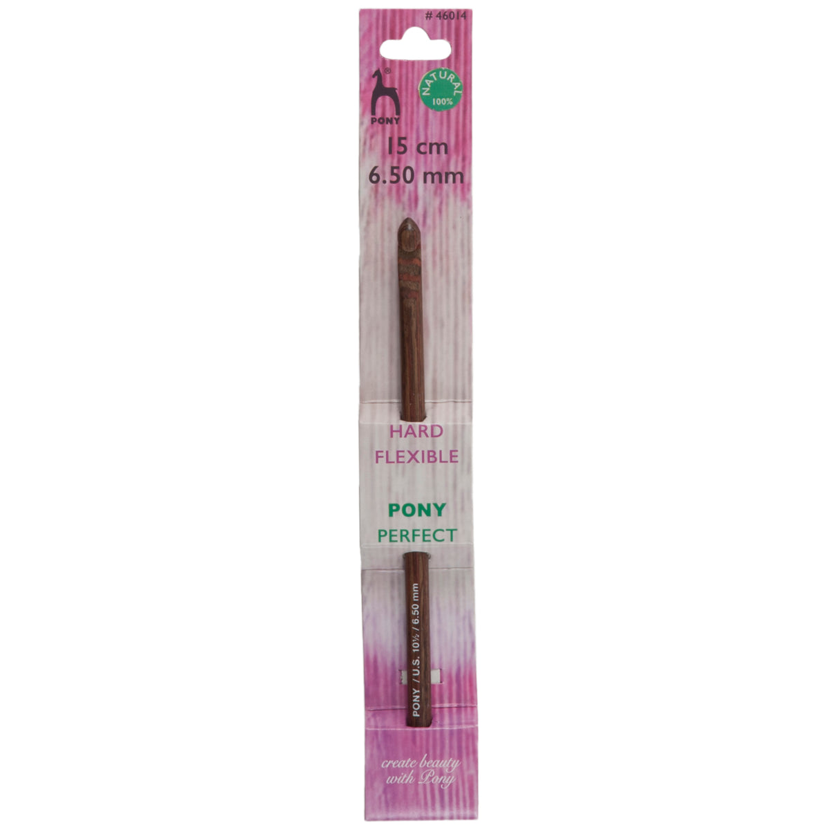 Pony Perfect 6.5mm multi-tone wooden crochet hook