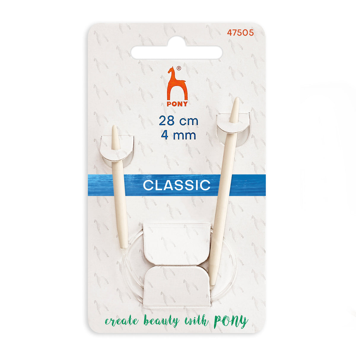 Pony 4.00mm fixed circular sock knitting needle, 28cm