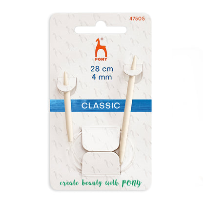 Pony 4.00mm fixed circular sock knitting needle, 28cm
