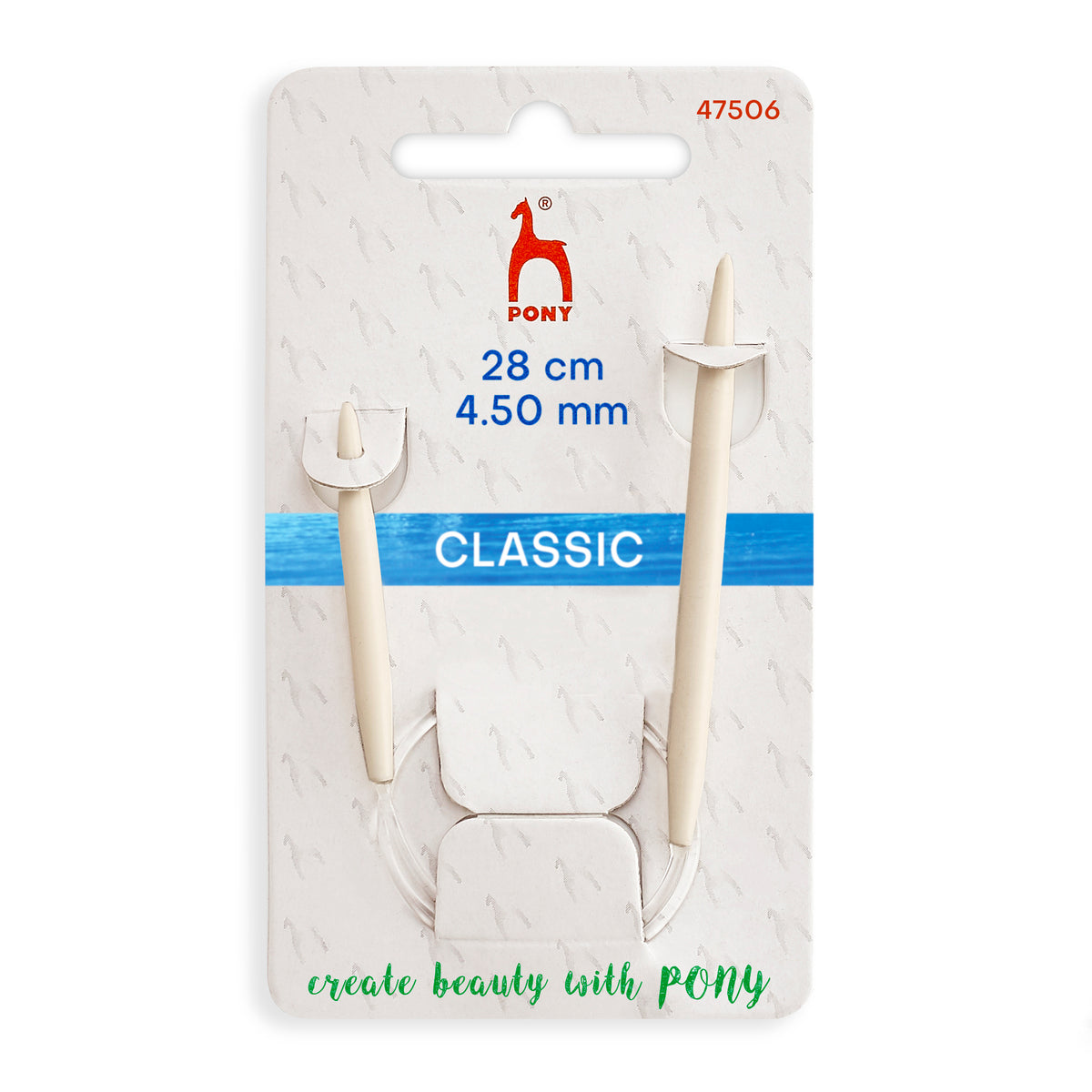 Pony 4.50mm fixed circular sock knitting needle, 28cm