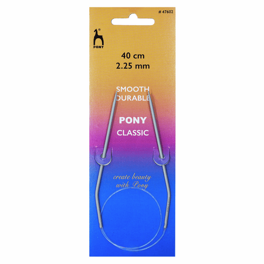 PONY Circular Knitting Pins - 40cm x 2.25mm