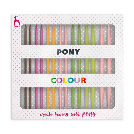 Pony Colour interchangeable knitting needle set in presentation box