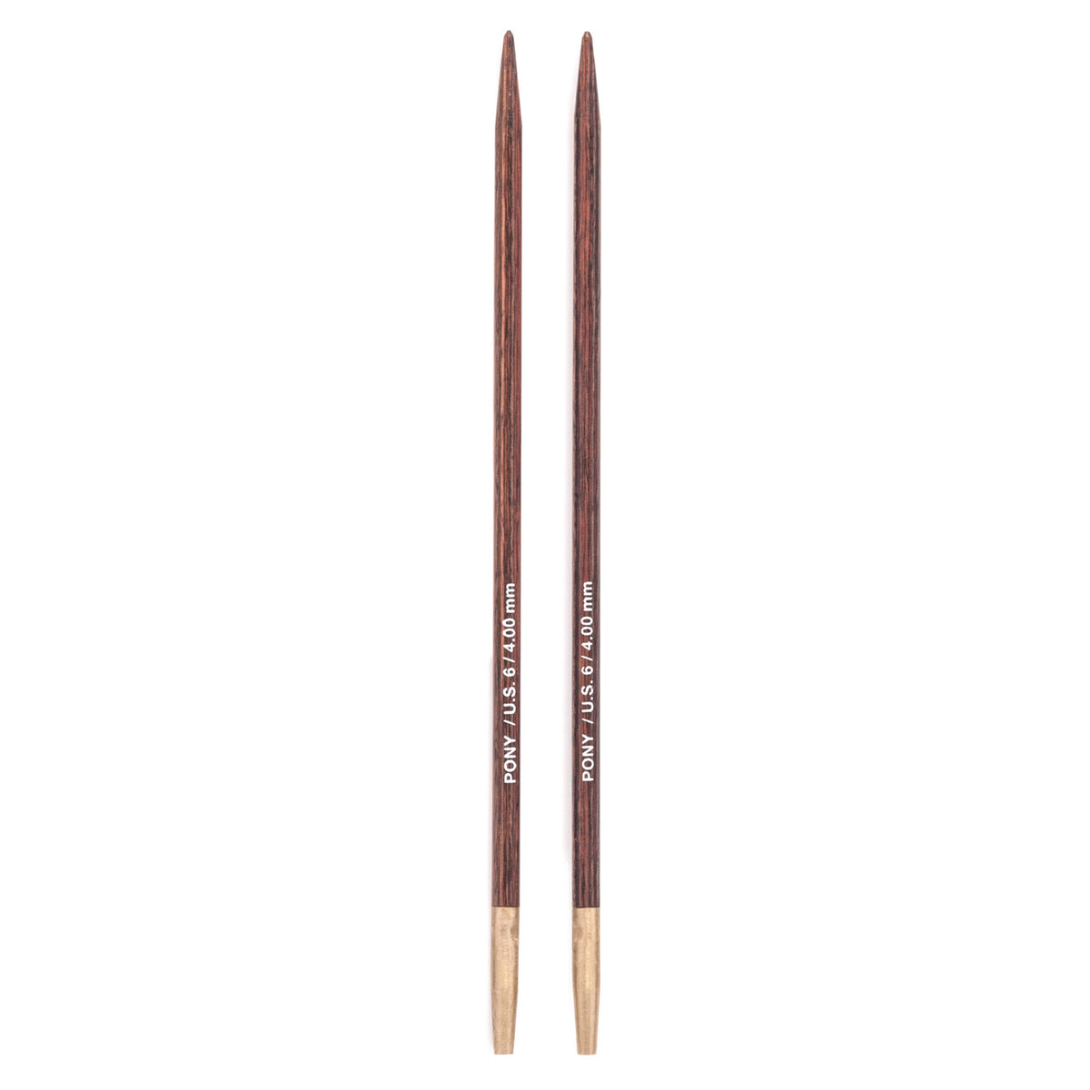 Pony Perfect 4mm natural wood interchangeable knitting needle tips