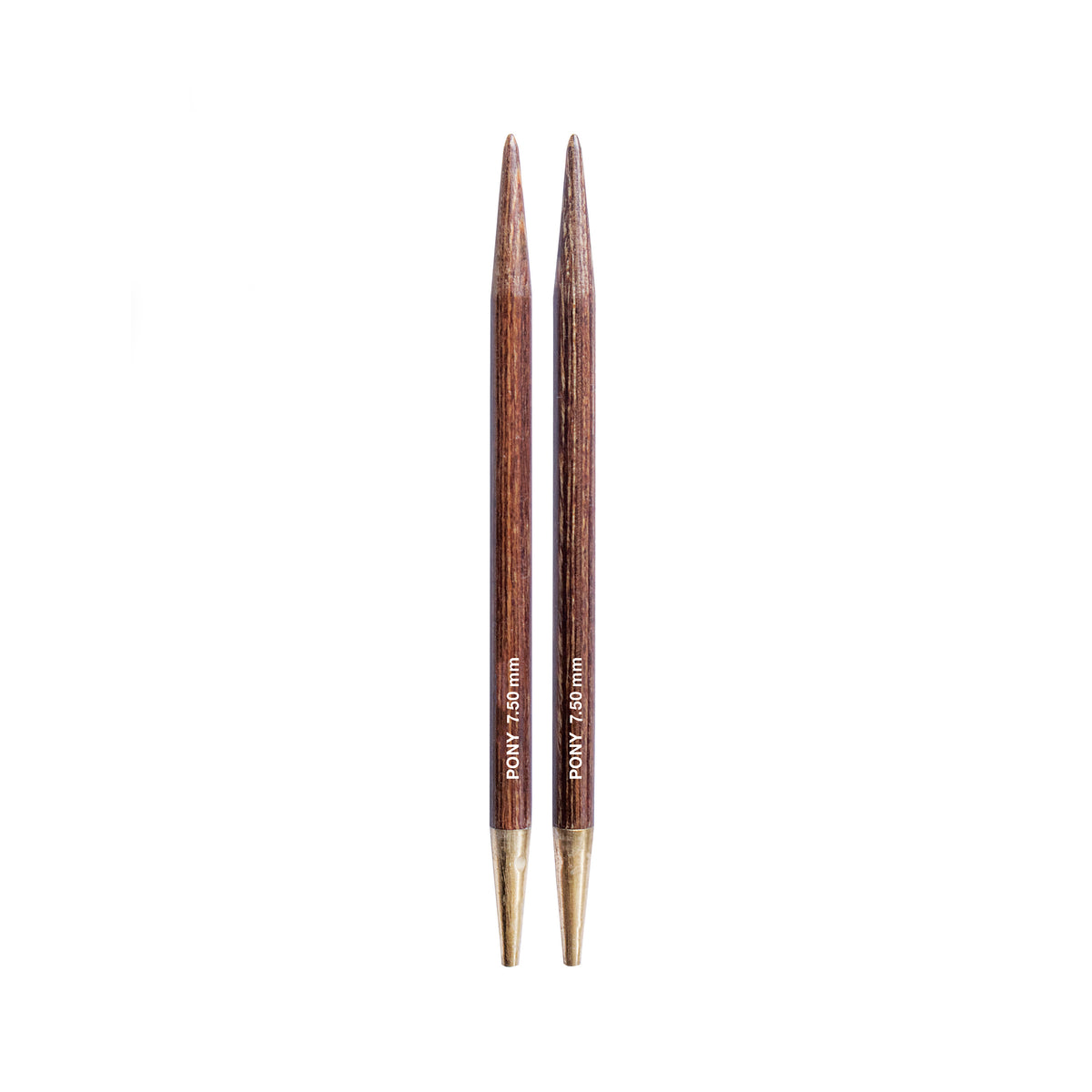 Pony Perfect 7.5mm natural wood interchangeable knitting needle tips
