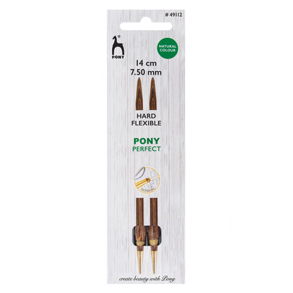 Pony Perfect 7.5mm natural wood interchangeable knitting needle tips
