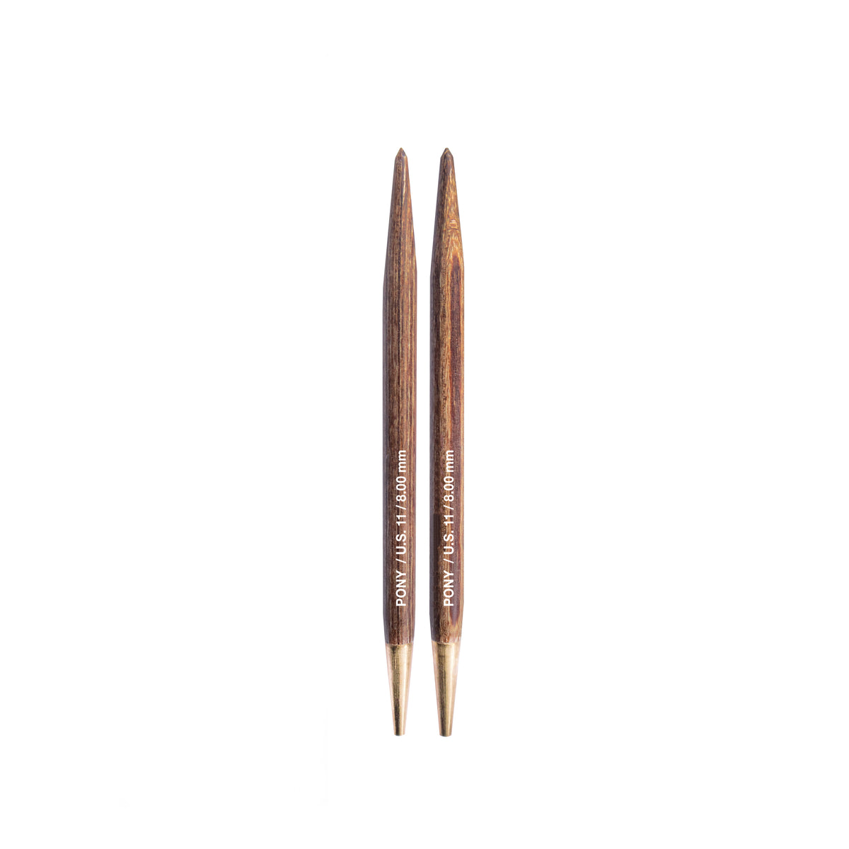 Pony Perfect 8mm natural wood interchangeable knitting needle tips