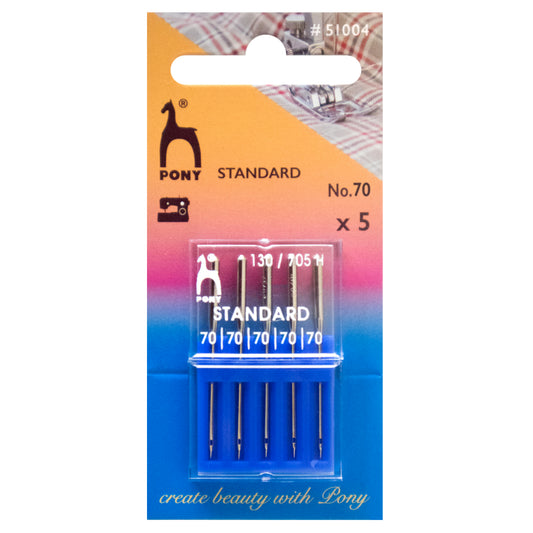 Pack of Pony standard sewing machine needles, size 70