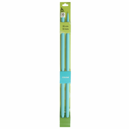 PONY Single-Ended Coloured Plastic Knitting Pins - 35cm x 10.00mm