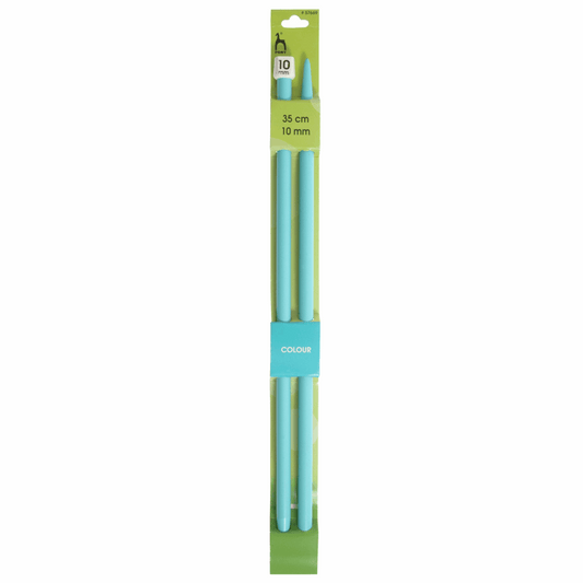 PONY Single-Ended Coloured Plastic Knitting Pins - 35cm x 10.00mm