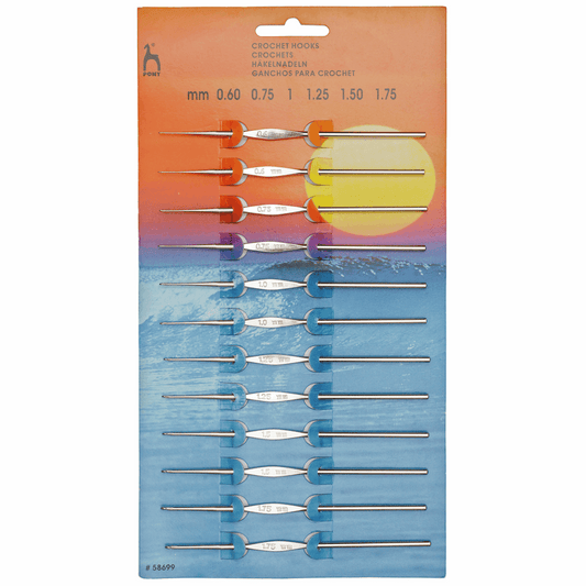 PONY Steel Crochet Hook Set - 12 x Assorted Sizes