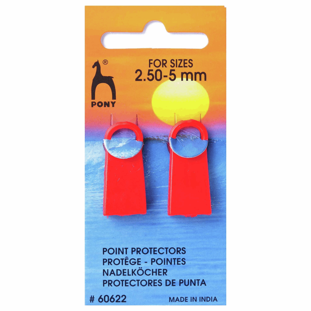 PONY Red Silicone Point Protectors for Knitting Needles