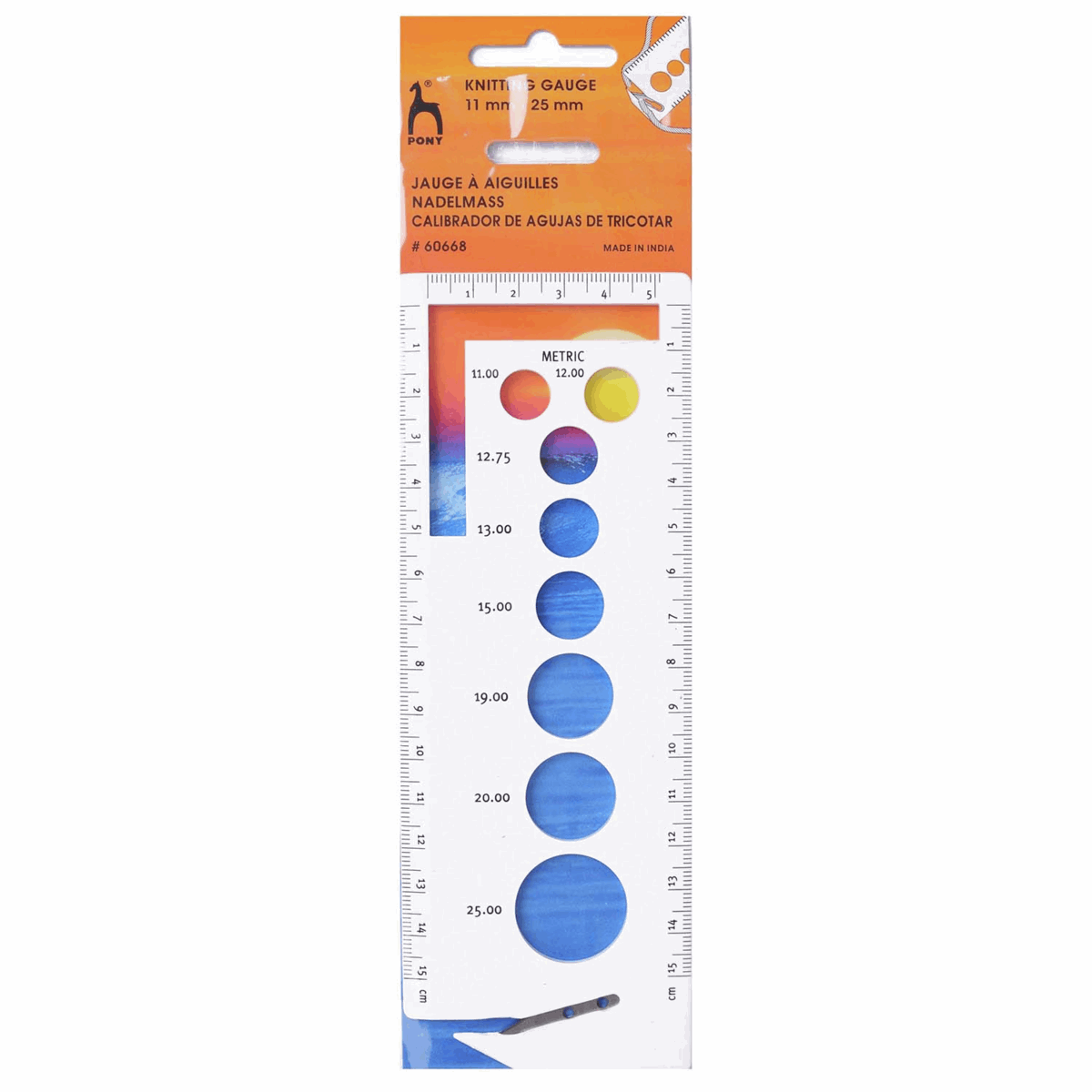 PONY Knitters Gauge 11mm-25mm