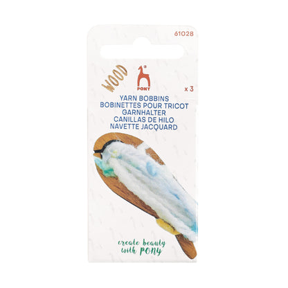 Three fish shaped wooden yarn bobbins