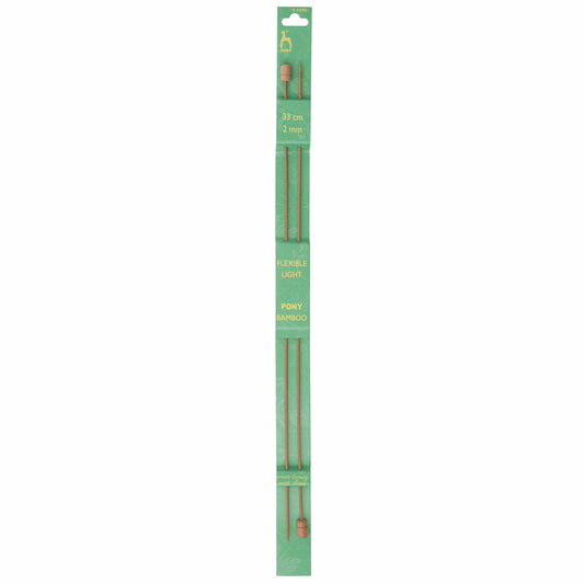 PONY Bamboo Single-Ended Knitting Pins - 33cm x 2.00mm