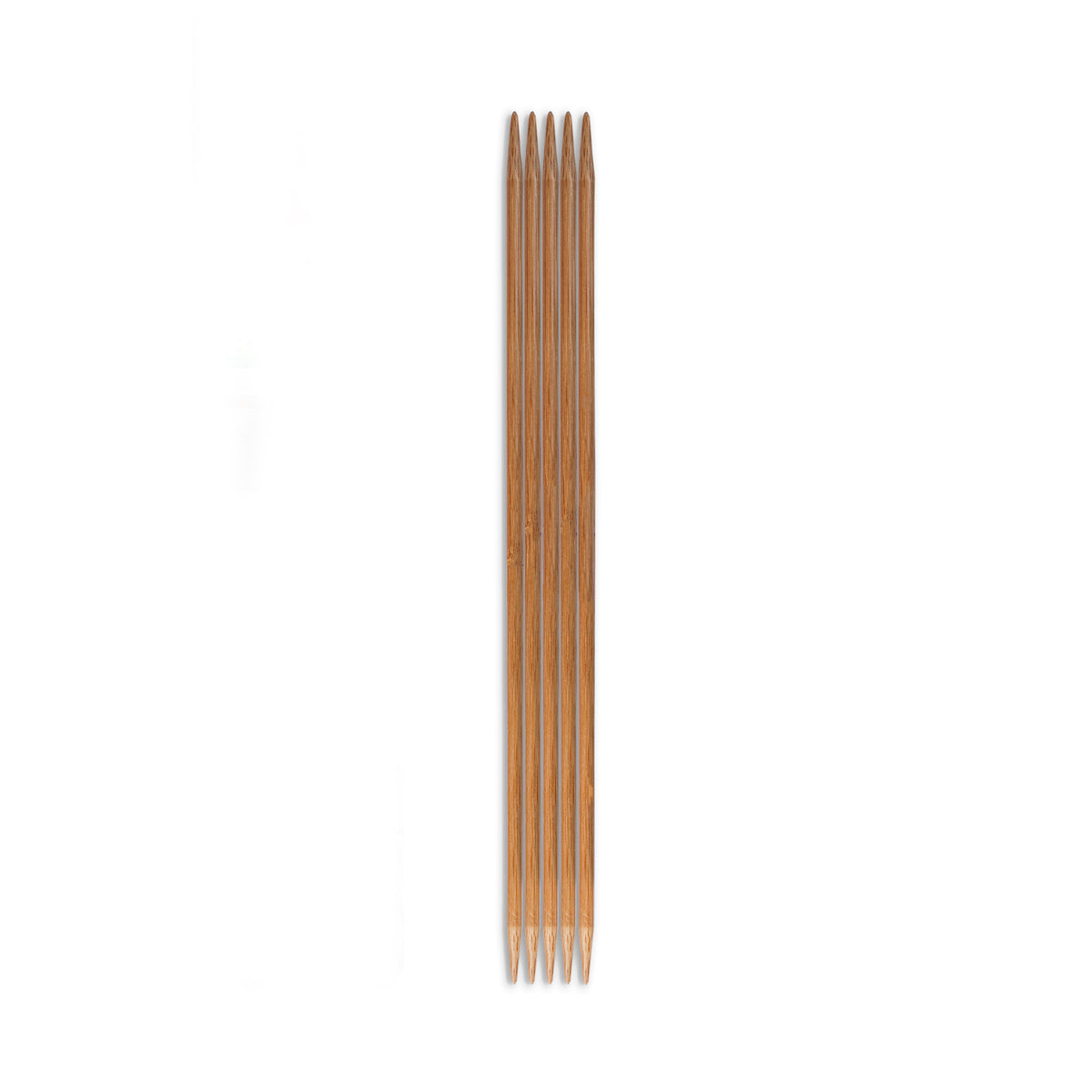Set of five bamboo double-pointed knitting needles