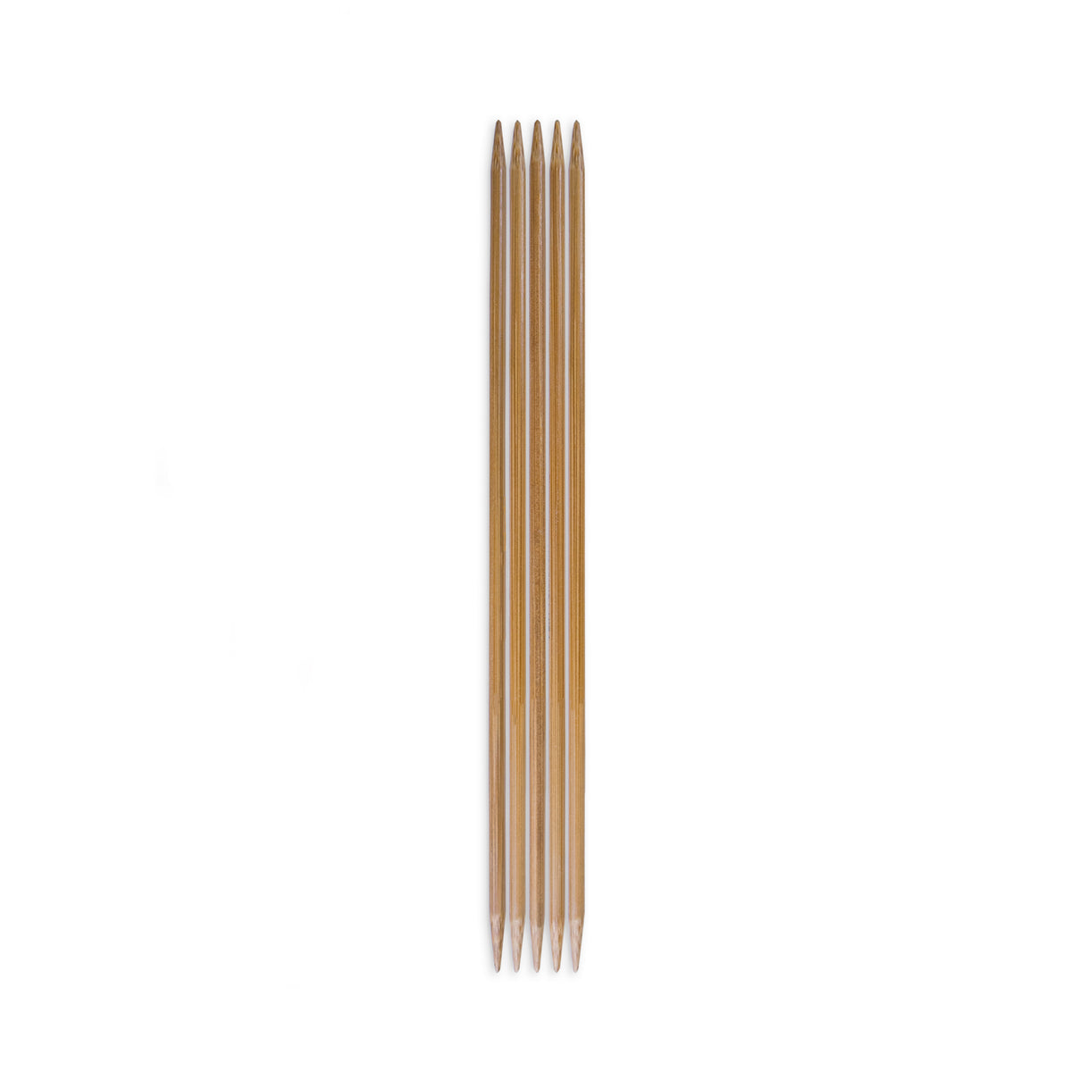 Set of five bamboo double-pointed knitting needles