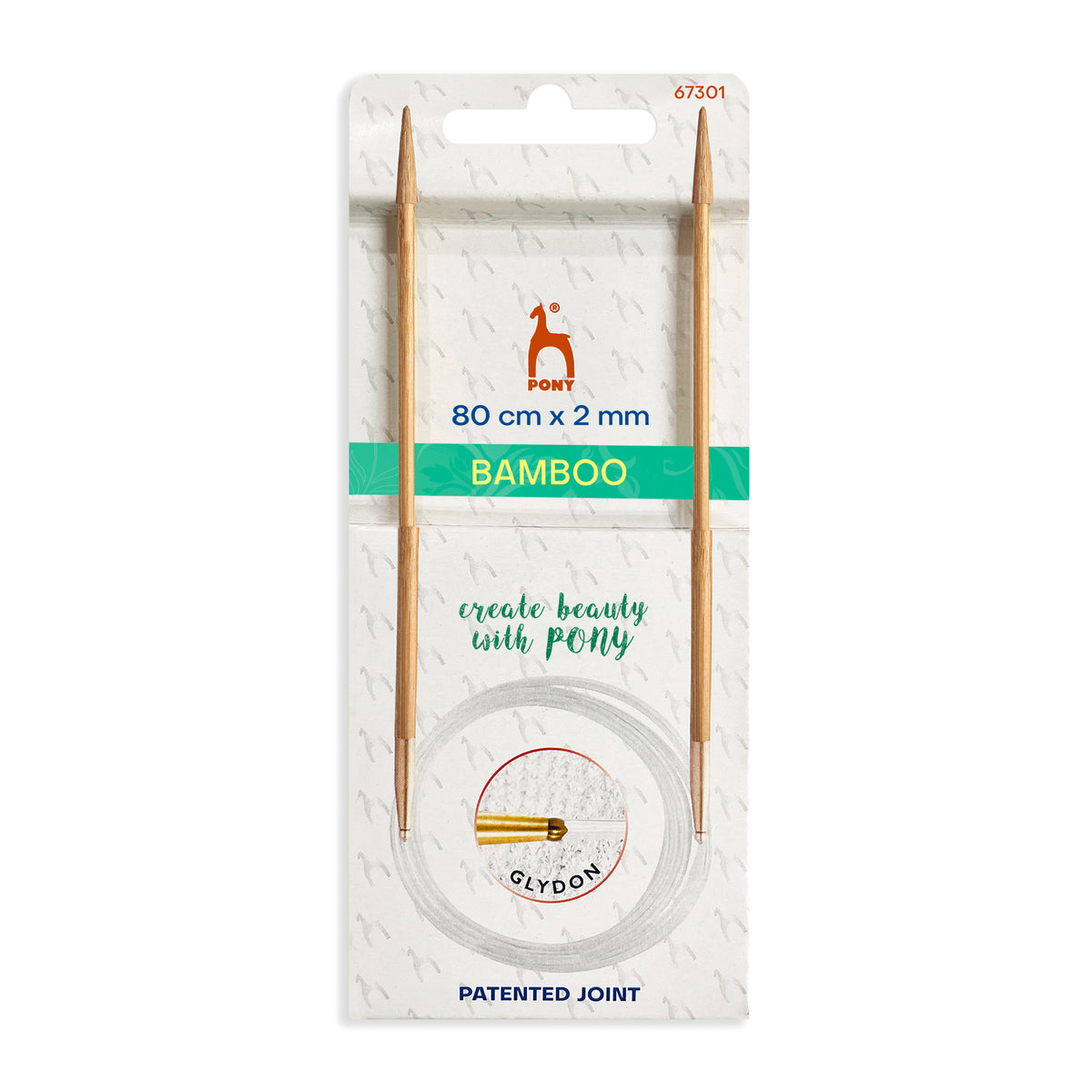 Bamboo circular knitting needle with clear cable
