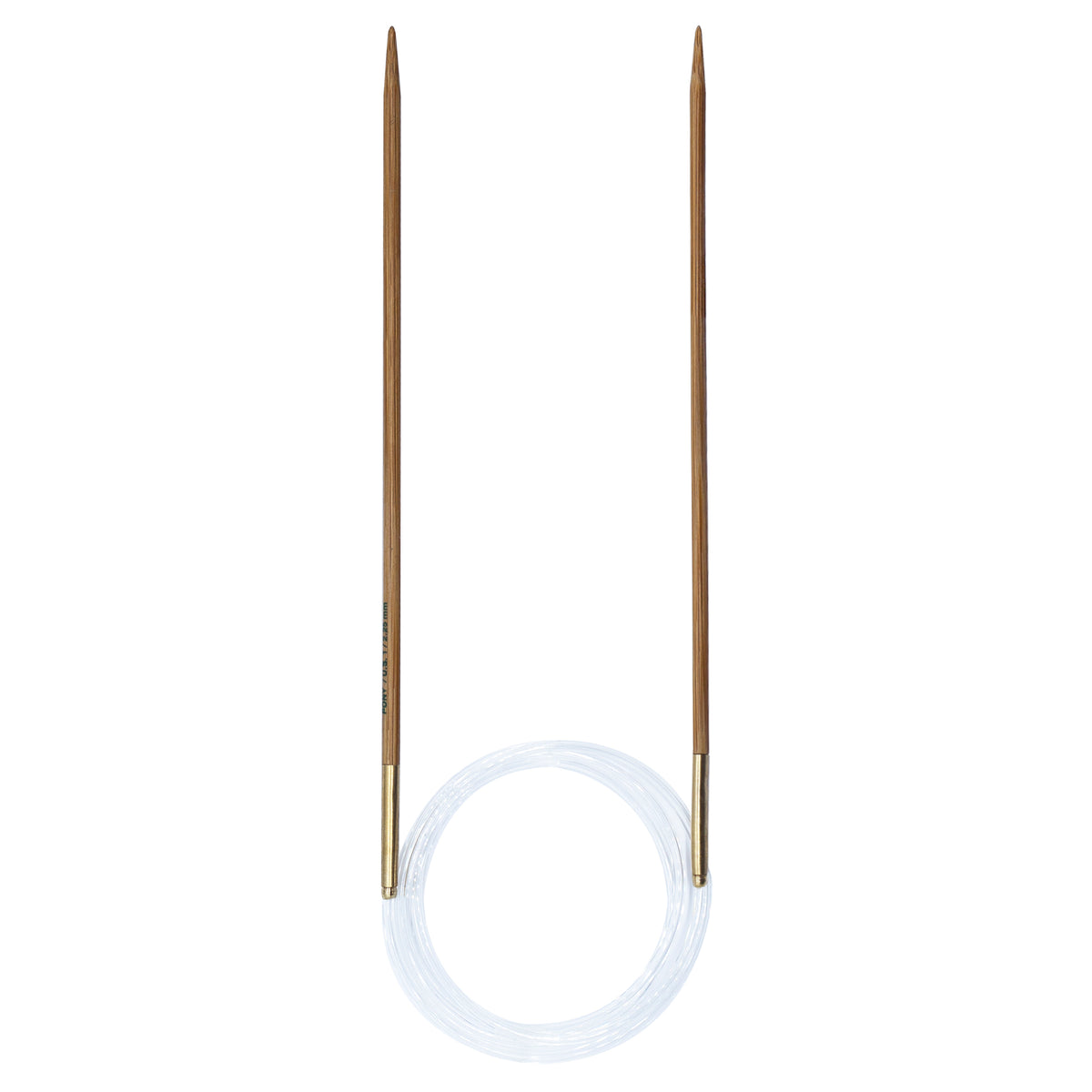 Bamboo circular knitting needle with clear cable