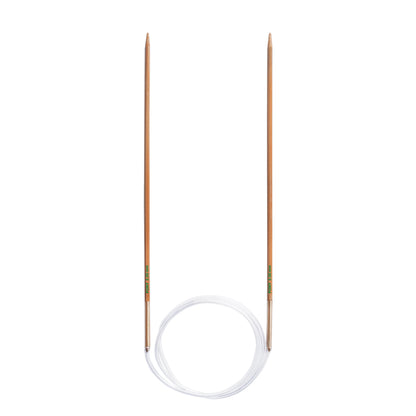 Bamboo circular knitting needle with clear cable