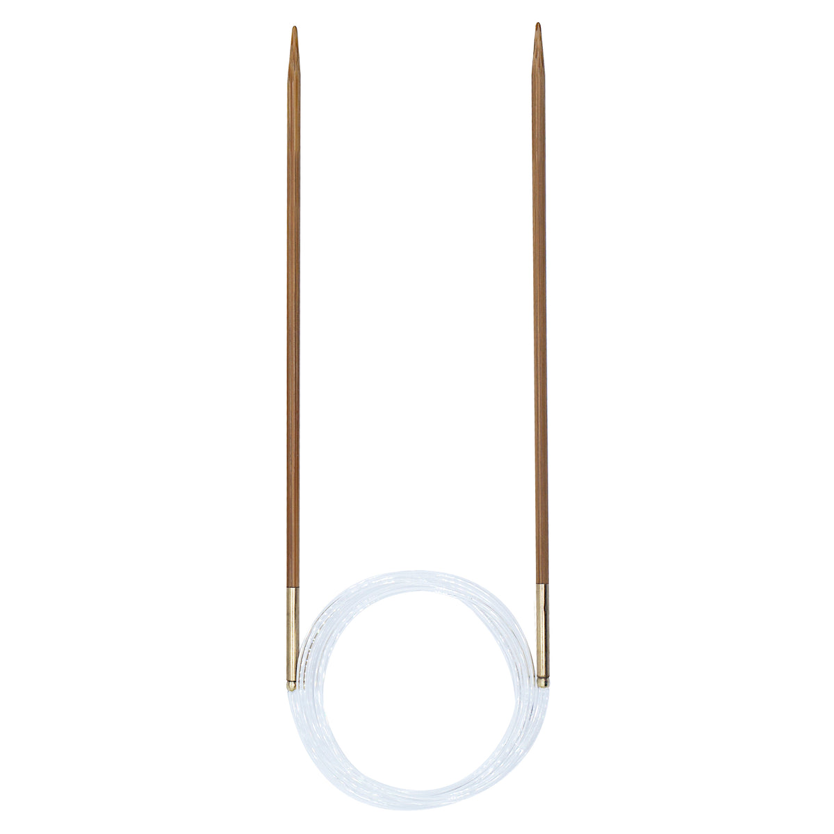 Bamboo circular knitting needle with clear cable