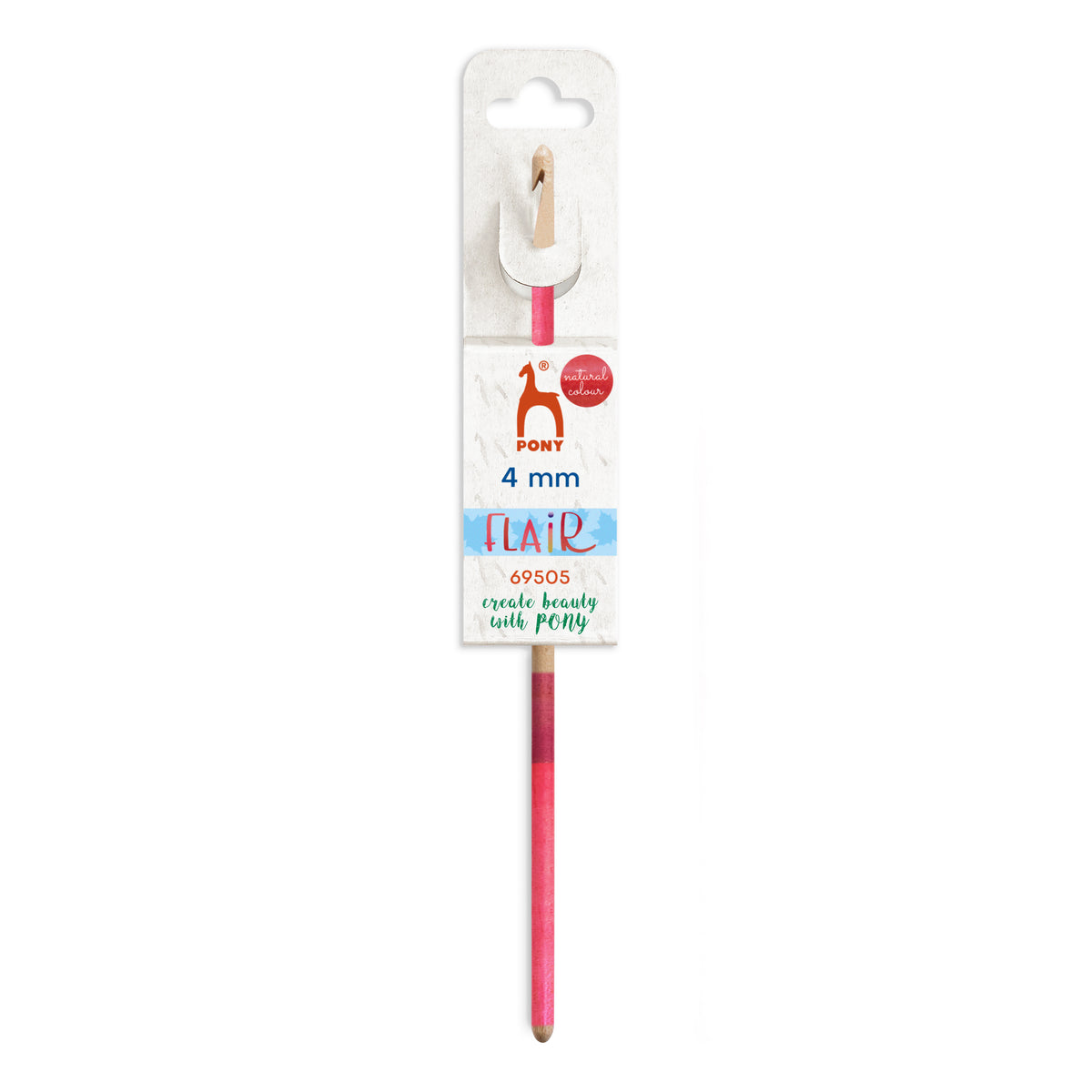 Pony Flair hand painted wooden crochet hook, 4mm