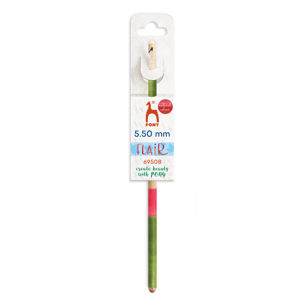 Pony Flair hand painted wooden crochet hook, 5.5mm