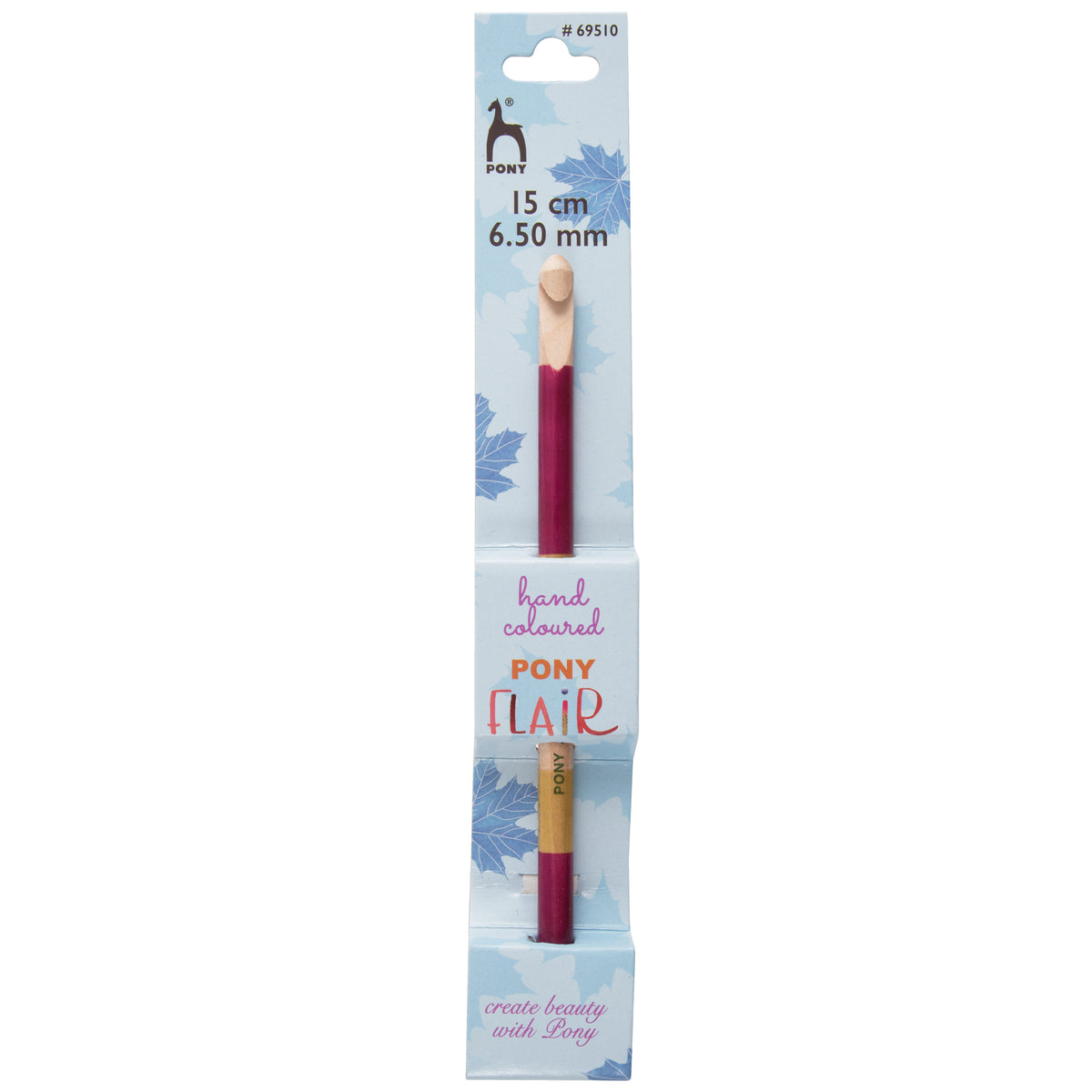 Pony Flair hand painted wooden crochet hook, 6.5mm