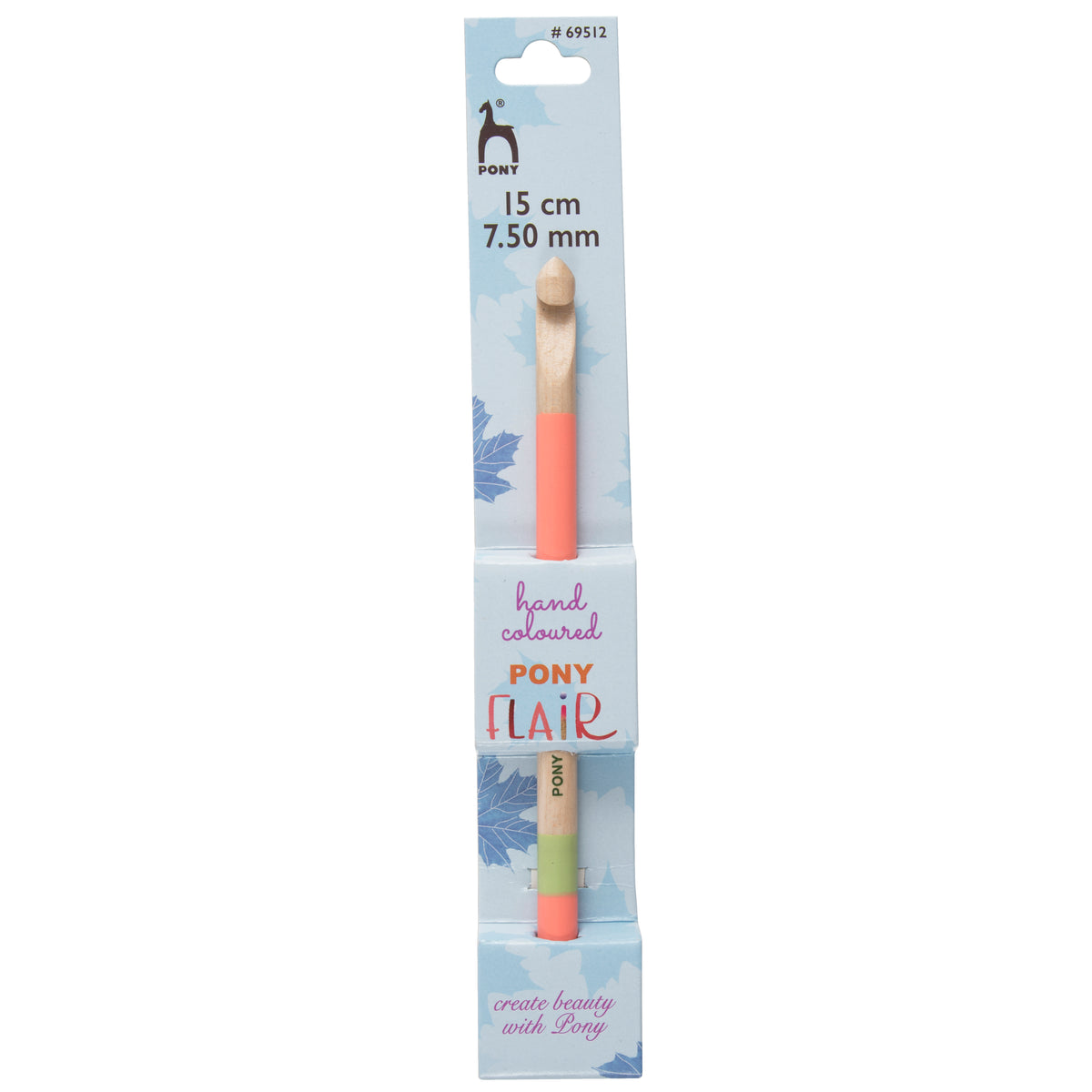 Pony Flair hand painted wooden crochet hook, 7.5mm