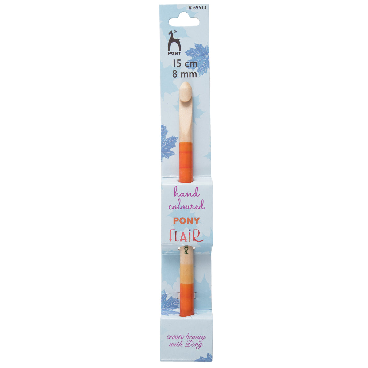 Pony Flair hand painted wooden crochet hook, 8mm