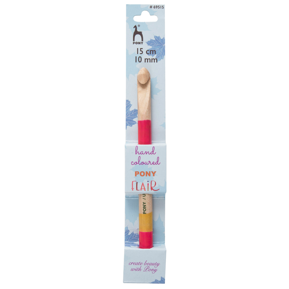 Pony Flair hand painted wooden crochet hook, 10mm