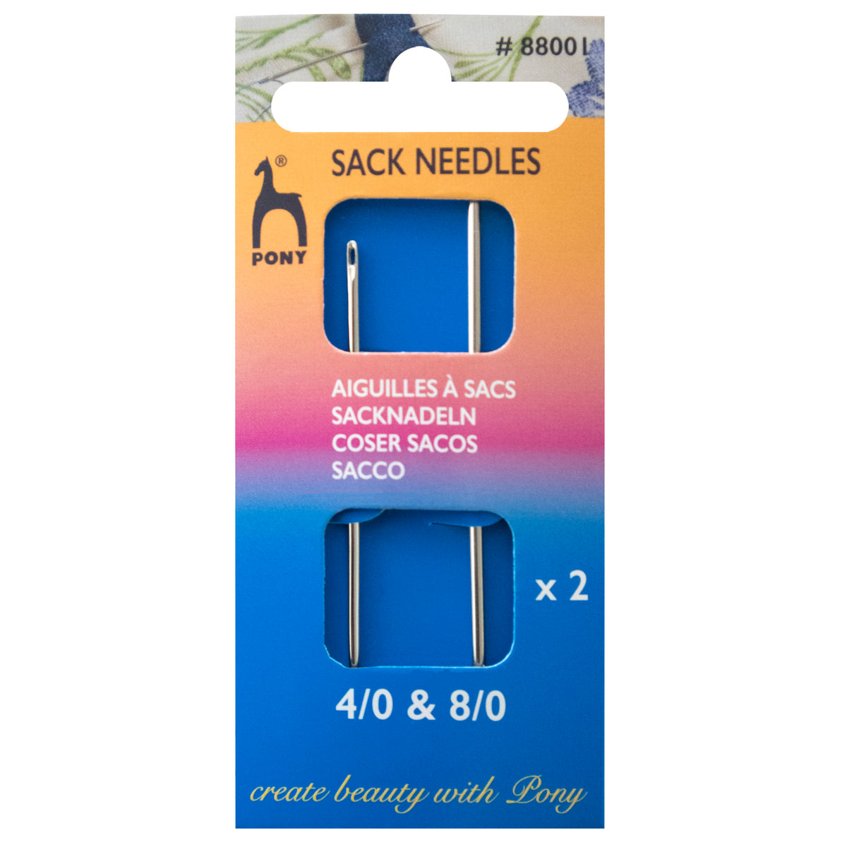 Pony sack needles in packet