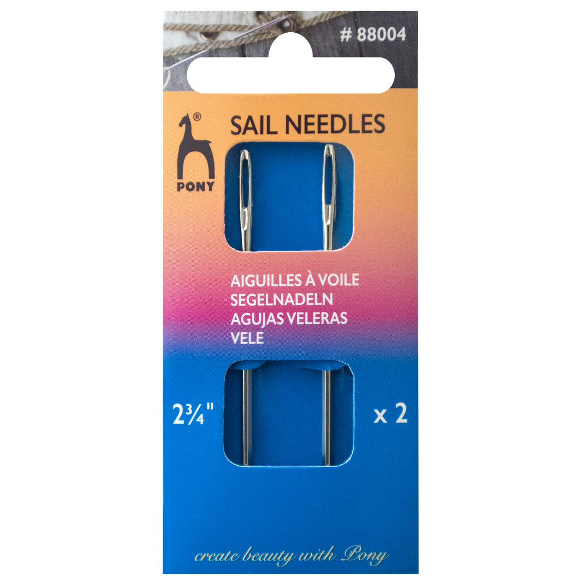 Pony sail needles in packet