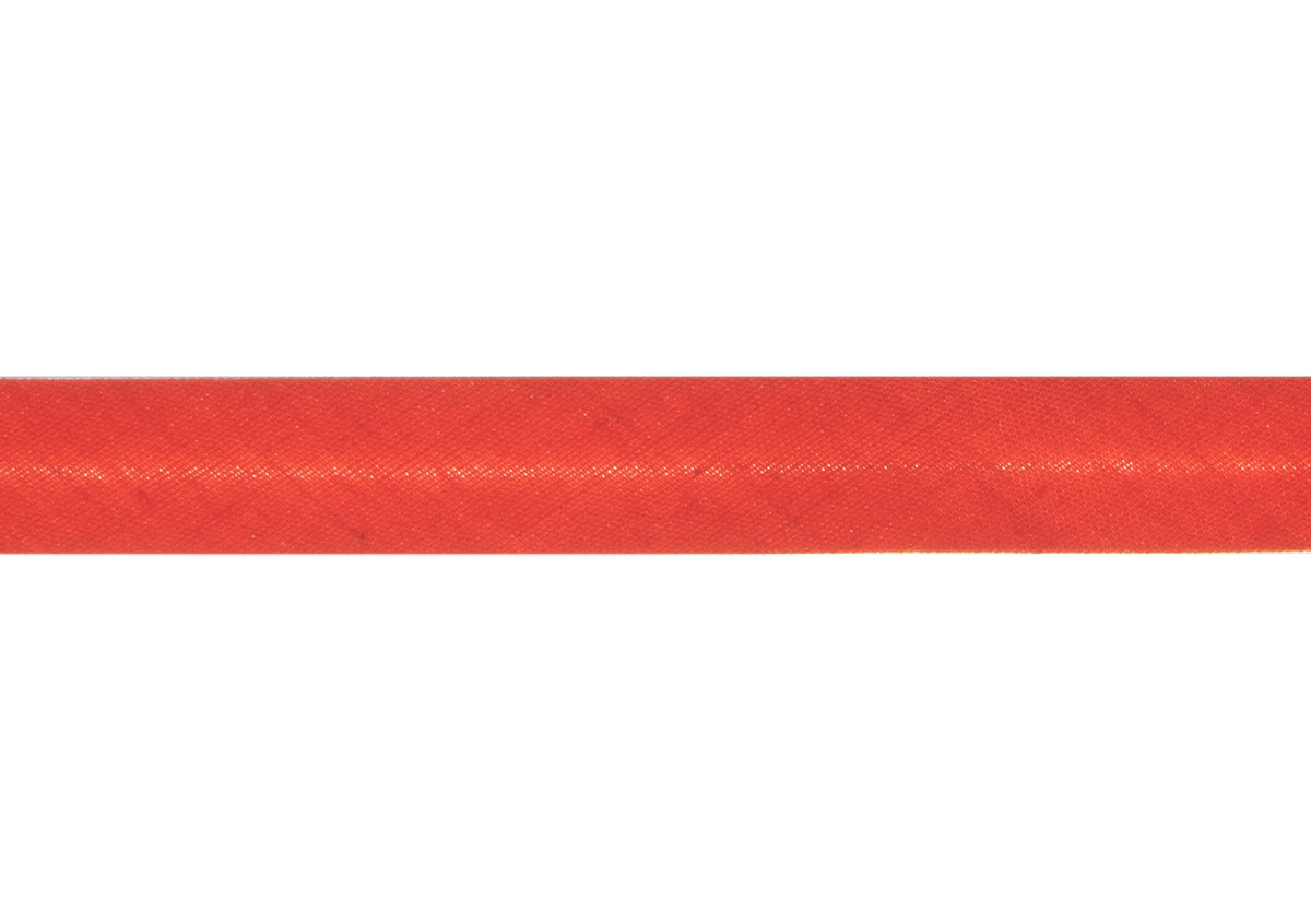 Pumpkin orange polycotton bias binding on card