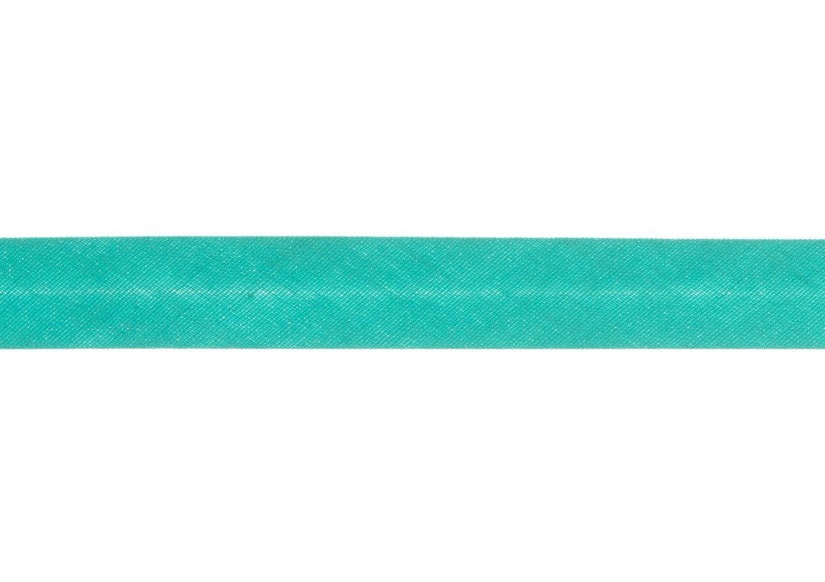 Card of turquoise polycotton bias binding