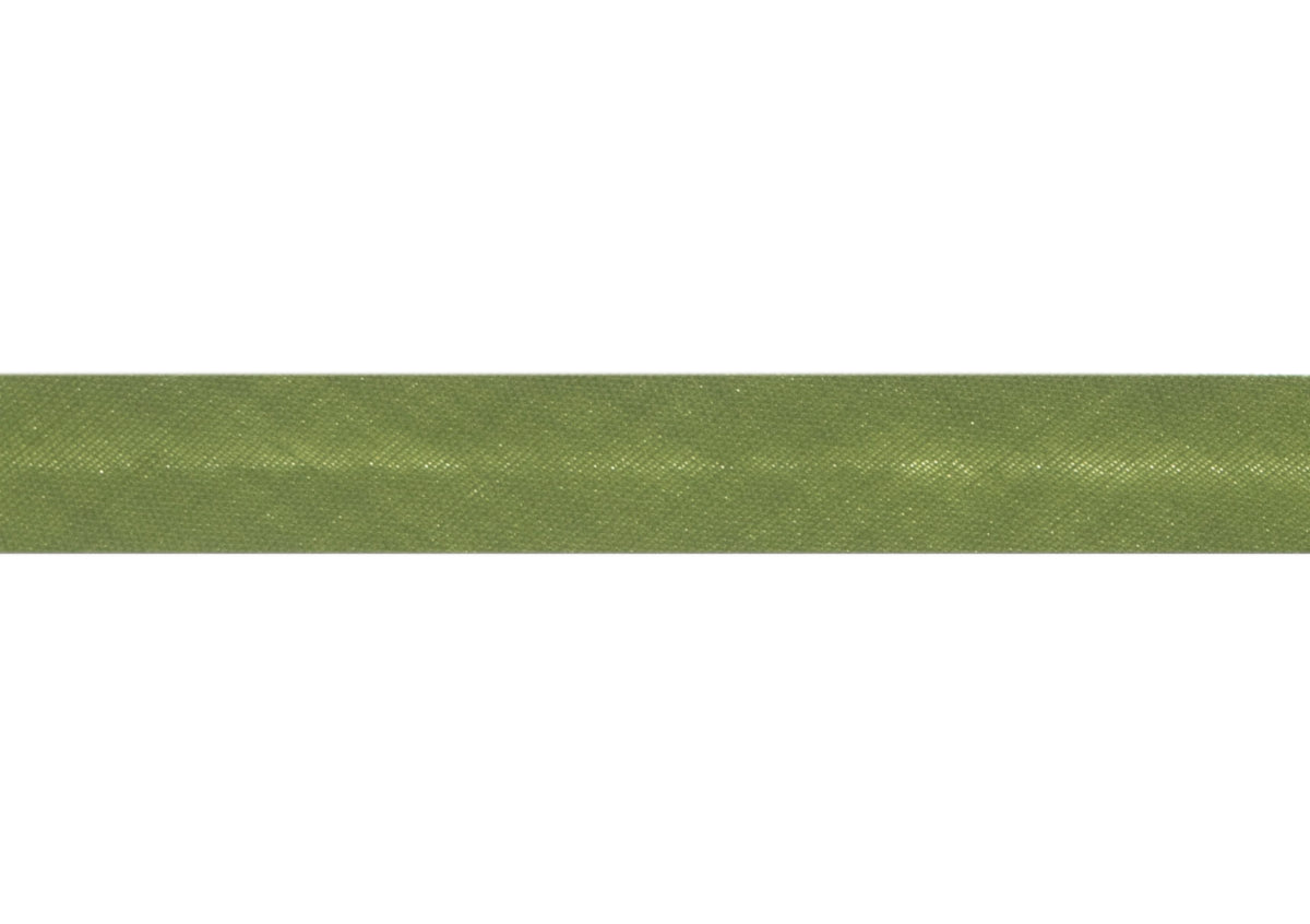 Olive green polycotton bias binding on card