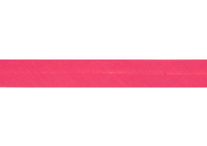 Cerise pink polycotton bias binding on card