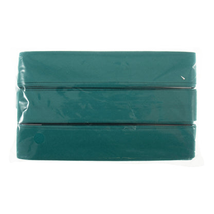 Teal polycotton bias binding wound on a card
