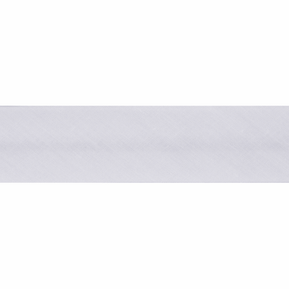 Polycotton Bias Binding 2.5m x 25mm - White