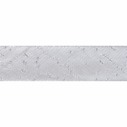 Polyester Bias Binding 2.5m x 15mm - Metalic Silver
