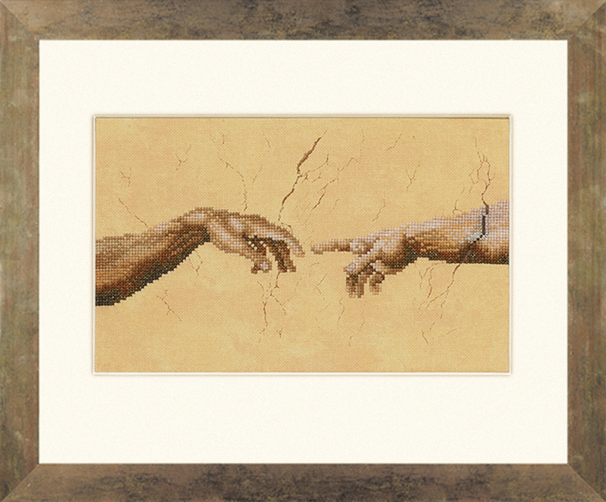 Lanarte Creation counted cross stitch kit showing the finished design