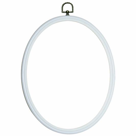 Vervaco White Oval Frame - 12 x 17cm