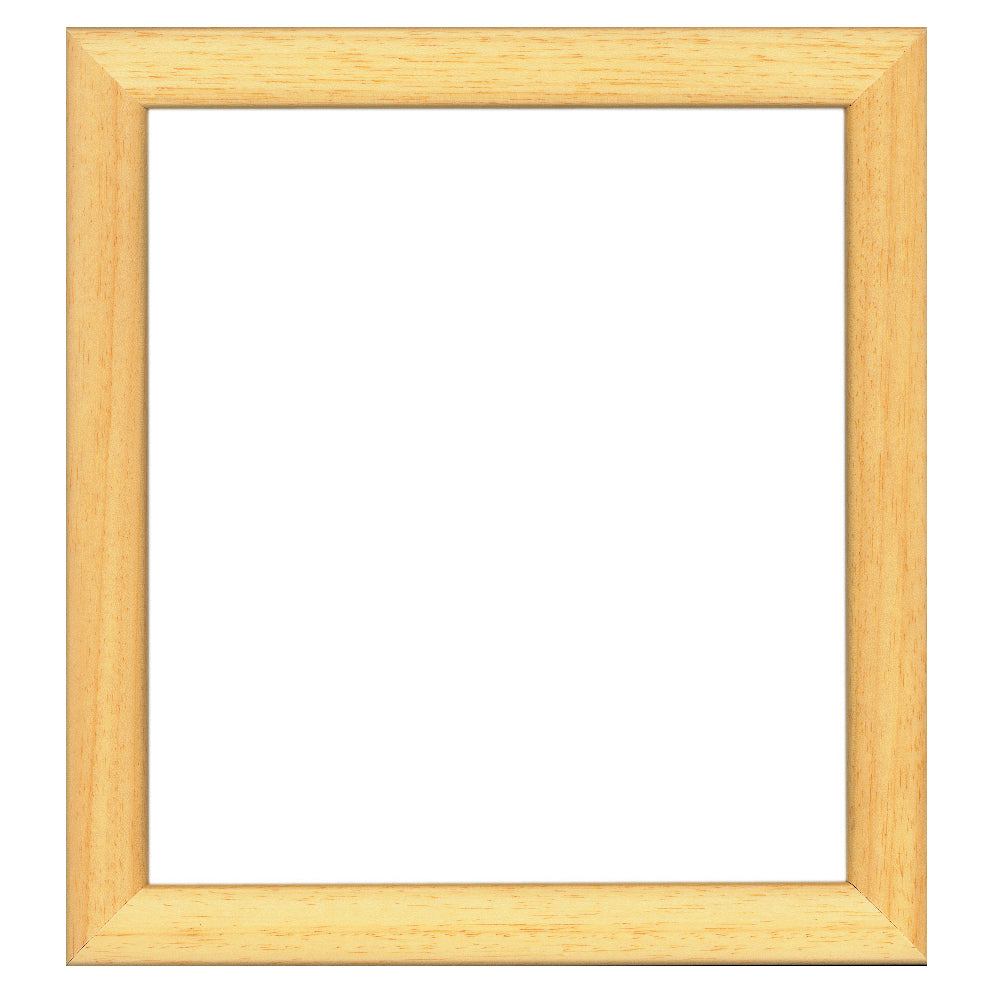 Natural rectangular wooden needlecraft display frame
