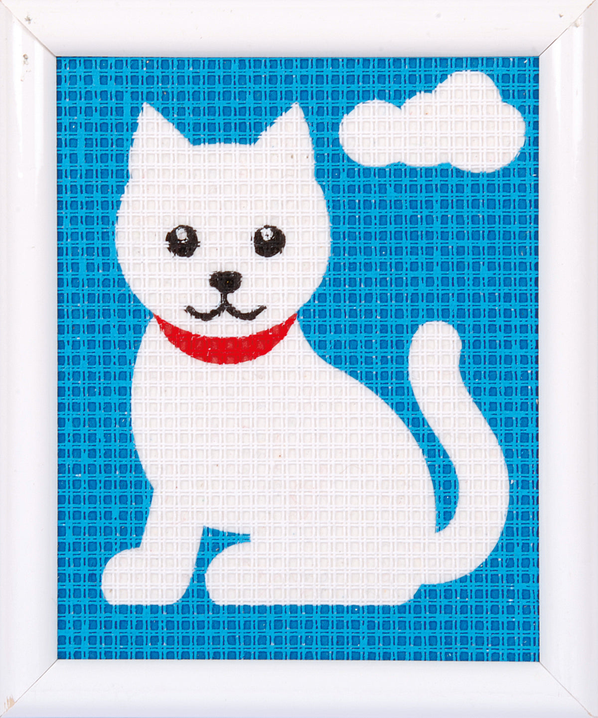 Vervaco cat tapestry kit showing the finished design
