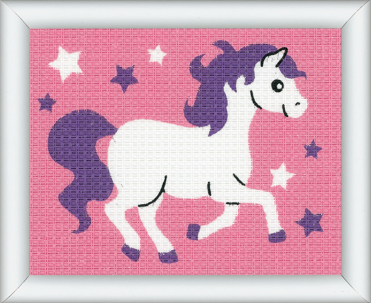 Vervaco horse tapestry kit showing the finished design