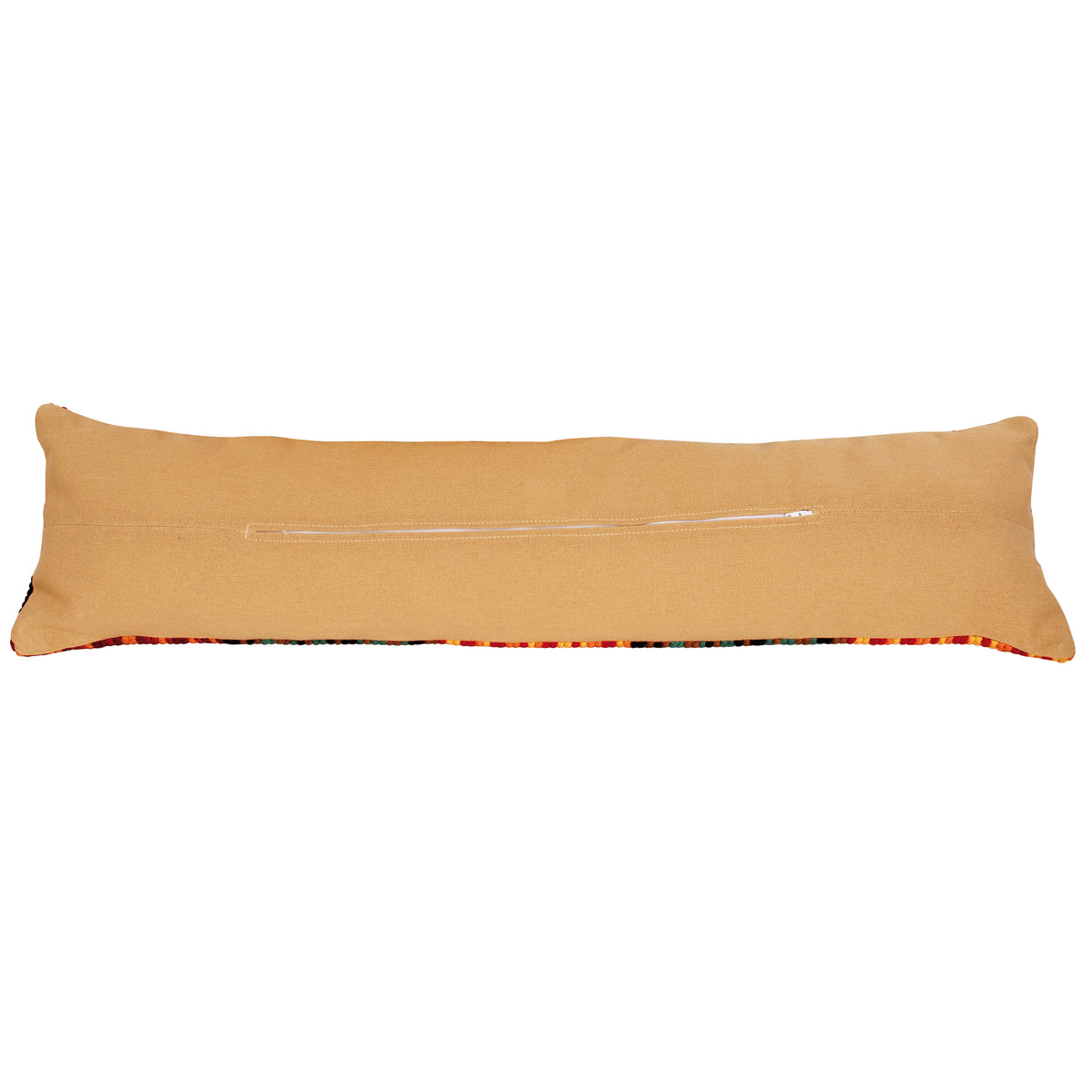 Long natural cotton draught excluder back with zip