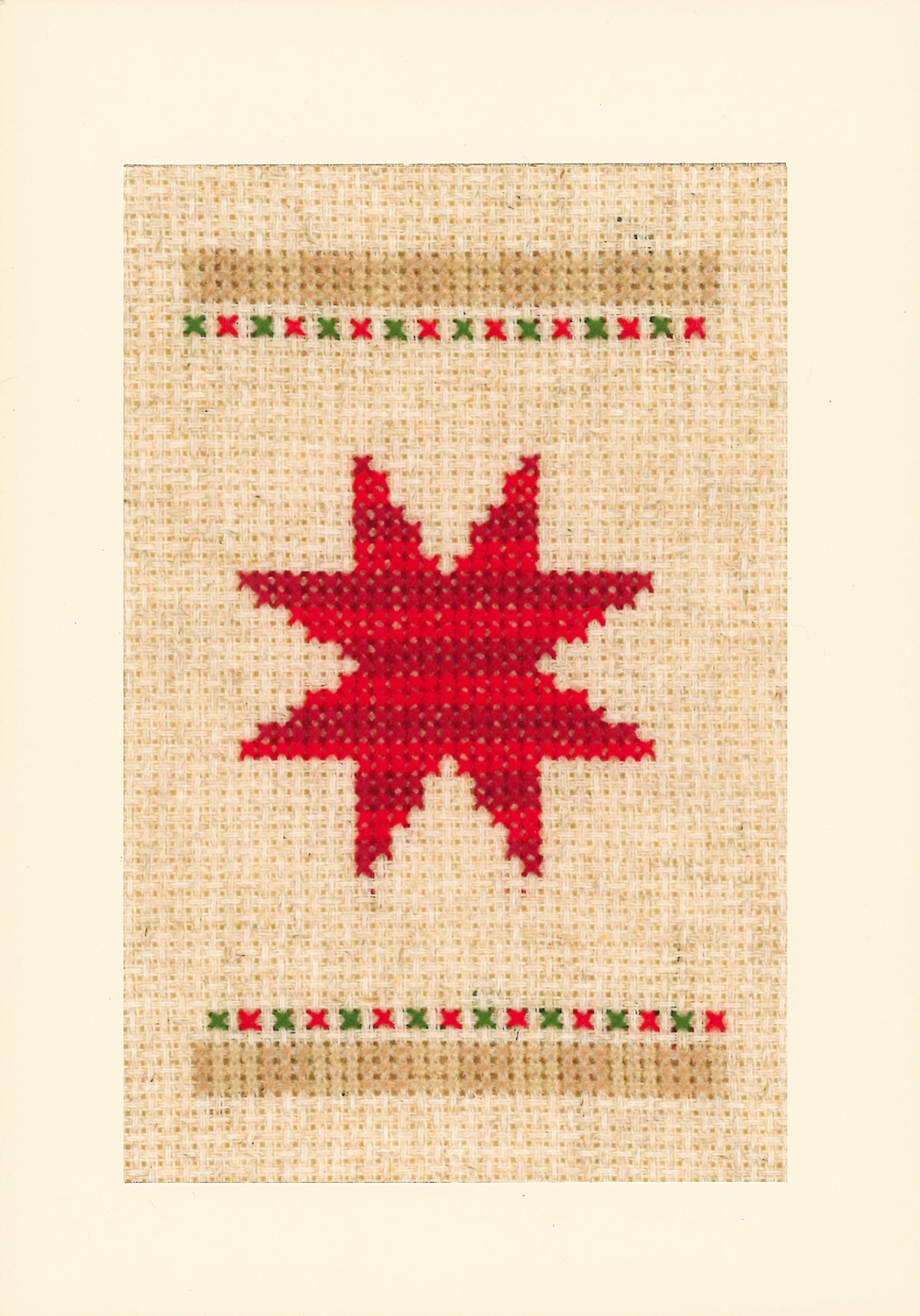 Three Vervaco cross stitch Christmas greeting cards with festive designs